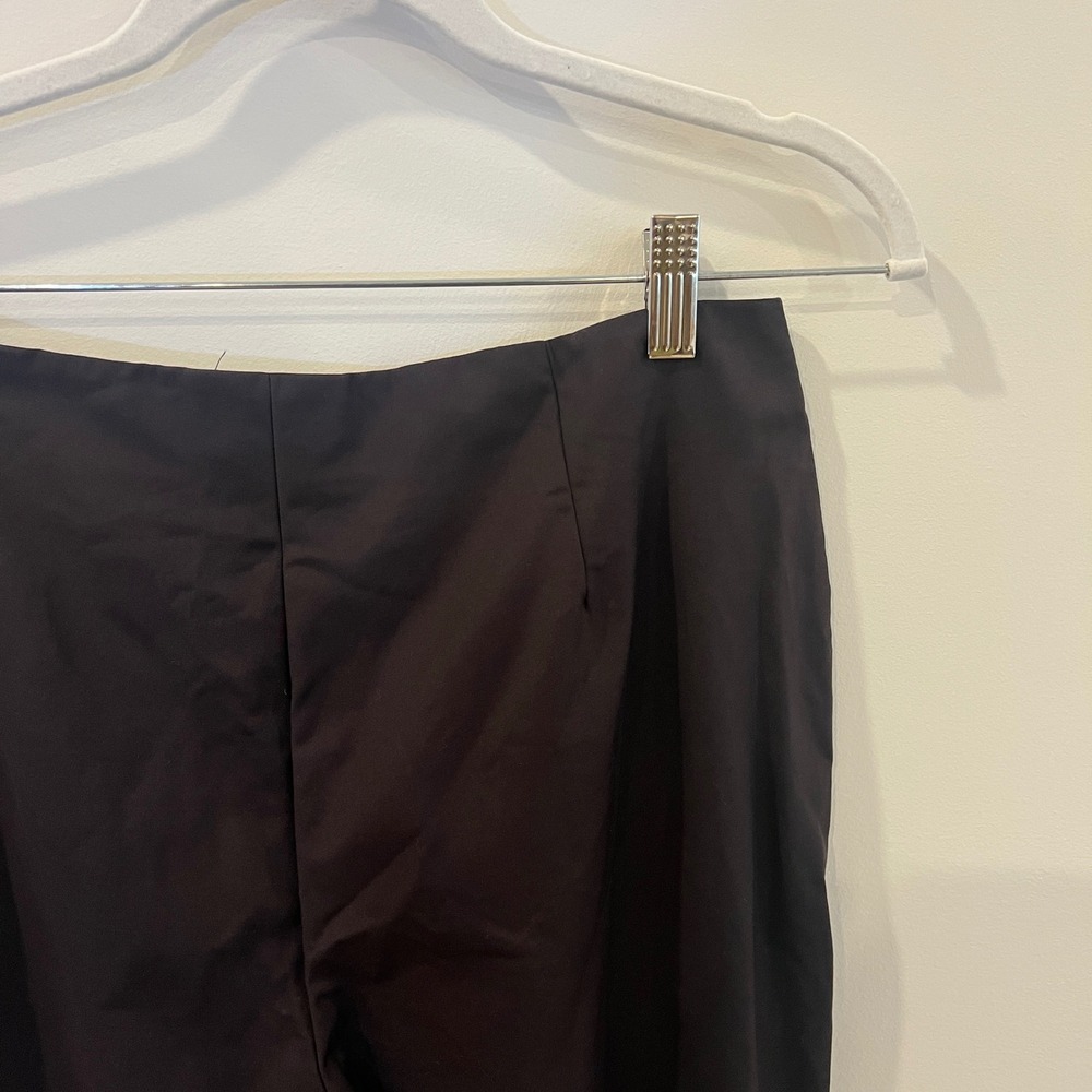 Piazza Sempione Audrey Chocolate Brown Crop Pants Cotton Stretch IT 48 US Sz 12 - Picture 5 of 9